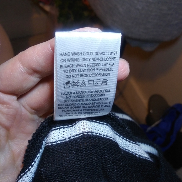 EUC Disney Black & White Striped Sequinned Mickey Mouse Sweater - Picture 8 of 9